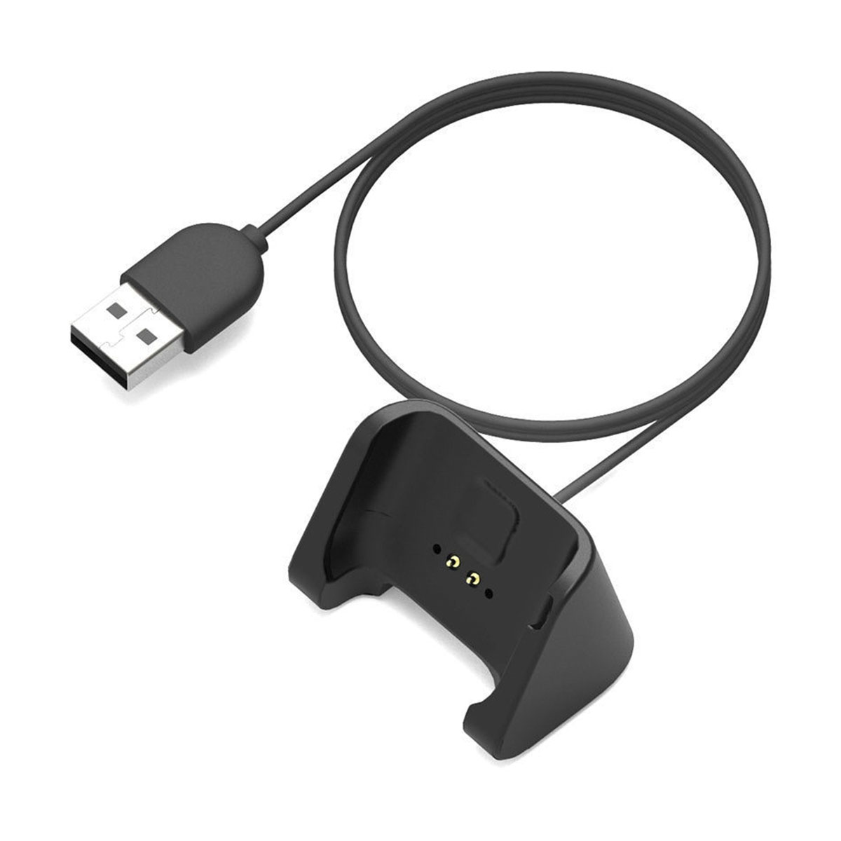 Зарядное устройство USB для Amazfit Bip Lite A1915, Bip A1608, длина 1 метр, цвет черный