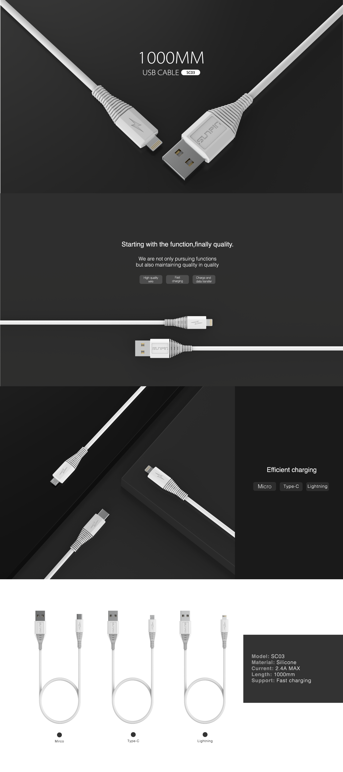 USB Дата-кабель "SUNPIN" SC-03 c разъёмом APPLE Lightning 8-pin, цвет белый. USB Дата-кабель "SUNPIN" SC-03 c разъёмом APPLE Lightning 8-pin, цвет белый.