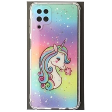 Чехол накладка для SAMSUNG Galaxy A12 4G (SM-A125), M12 (SM-A125F), силикон, глянцевый, блестки, рисунок Единорог Чехол накладка для SAMSUNG Galaxy A12 4G (SM-A125), M12 (SM-A125F), силикон, глянцевый, блестки, рисунок Единорог