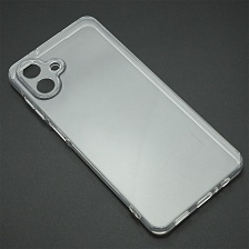 Чехол накладка для SAMSUNG Galaxy A07, защита камеры, силикон, прозрачный