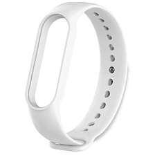Сменный ремешок для фитнес браслета, смарт часов XIAOMI Mi Band 5, цвет белый. Сменный ремешок для фитнес браслета, смарт часов XIAOMI Mi Band 5, цвет белый.