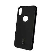 Чехол накладка Cherry для APPLE iPhone X, силикон, цвет черный.