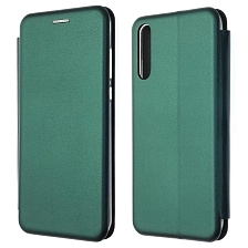 Чехол книжка STYLISH для HUAWEI Honor 30i (LRA-LX1), экокожа, визитница, цвет темно зеленый Чехол книжка STYLISH для HUAWEI Honor 30i (LRA-LX1), экокожа, визитница, цвет темно зеленый