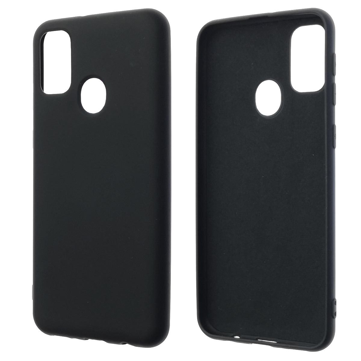 Чехол накладка NANO для SAMSUNG Galaxy M30s (SM-M307F), M21 (SM-M215), силикон, бархат, цвет черный
