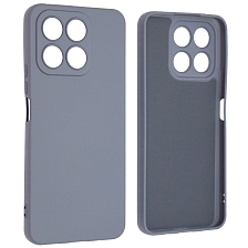 Чехол накладка NANO для Honor X8a, силикон, бархат, цвет космический серый Чехол накладка NANO для Honor X8a, силикон, бархат, цвет космический серый