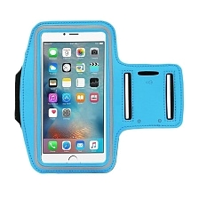 Чехол, плечевая спортивная сумка для смартфона, водонепроницаемая ткань, размер 4.7", цвет голубой