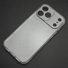Чехол накладка STARDUST (Clear Case) для APPLE iPhone 17 Pro Max, защита камеры, с блестками, прозрачный