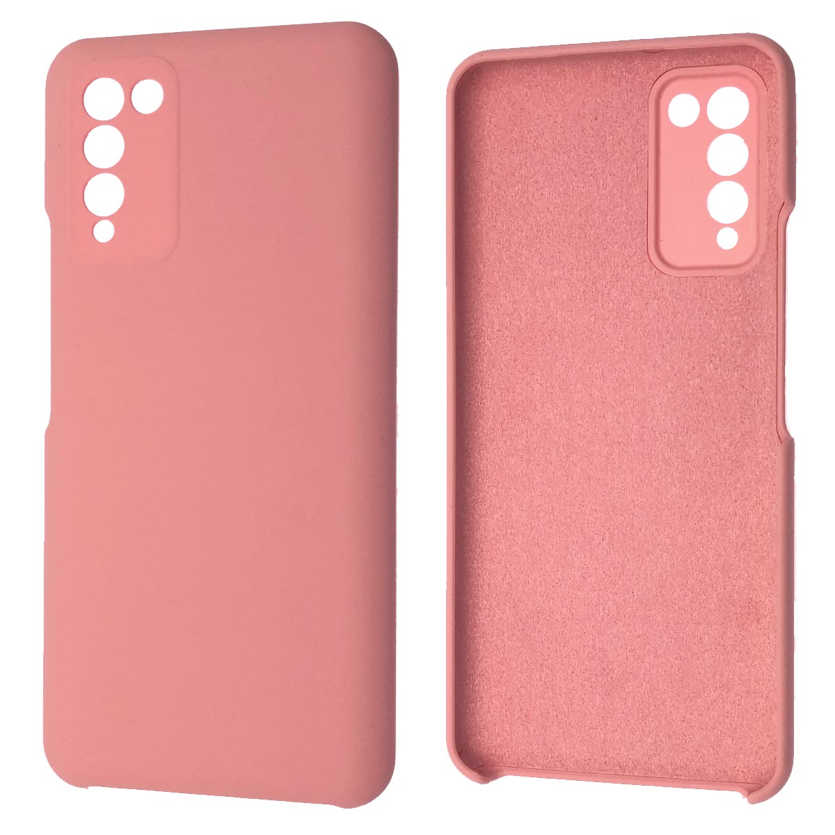 Чехол накладка Silicon Cover для HUAWEI Honor 10X Lite, силикон, бархат, цвет розовый