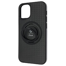 Чехол накладка iFace для APPLE iPhone 12 mini (5.4"), силикон, кольцо держатель, цвет черный Чехол накладка iFace для APPLE iPhone 12 mini (5.4"), силикон, кольцо держатель, цвет черный