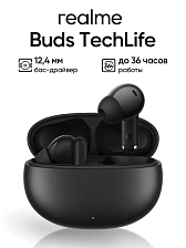 Гарнитура (наушники с микрофоном) беспроводная RMA2506, Realme TechLife Buds, цвет черный