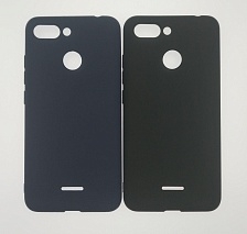 Чехол накладка для XIAOMI REDMI 6, силикон, цвет чёрный.