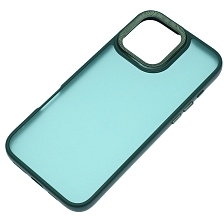 Чехол накладка для APPLE iPhone 16 Pro Max (6.9"), силикон, пластик, цвет темно зеленый