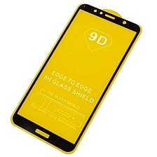 Защитное стекло 9D для HUAWEI Honor 7C Pro, цвет окантовки черный | РЕТРО