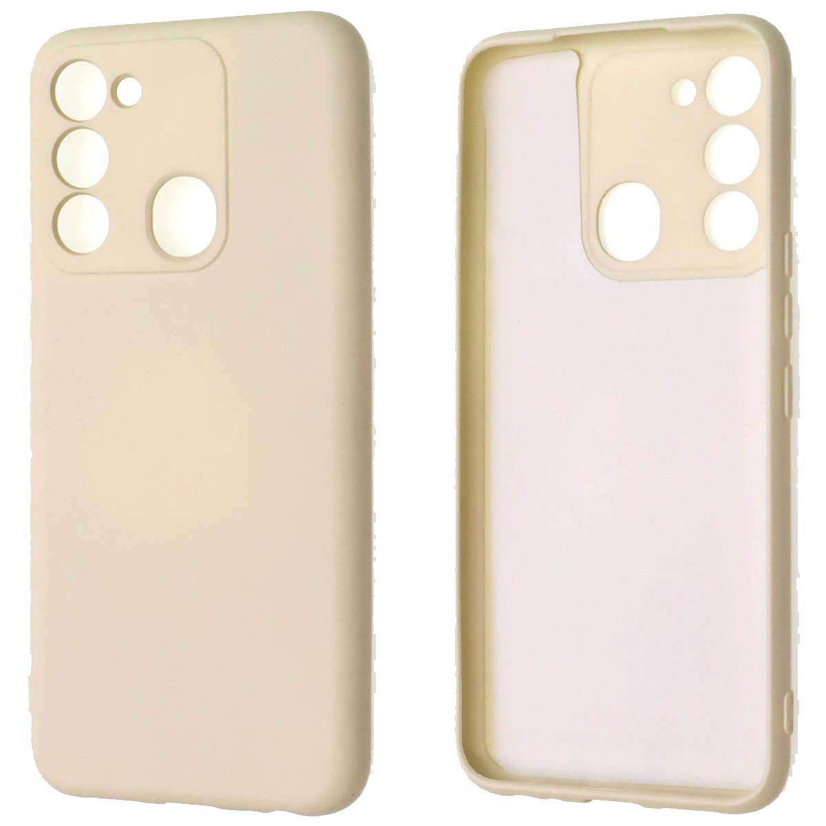 Чехол накладка NANO для TECNO Spark GO 2022, Spark 8C, Spark 9, силикон, бархат, цвет молочный Чехол накладка NANO для TECNO Spark GO 2022, Spark 8C, Spark 9, силикон, бархат, цвет молочный