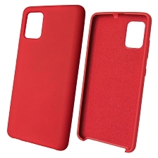 Чехол накладка Silicon Cover для SAMSUNG Galaxy A51 (SM-A515), силикон, бархат, цвет красный. Чехол накладка Silicon Cover для SAMSUNG Galaxy A51 (SM-A515), силикон, бархат, цвет красный.