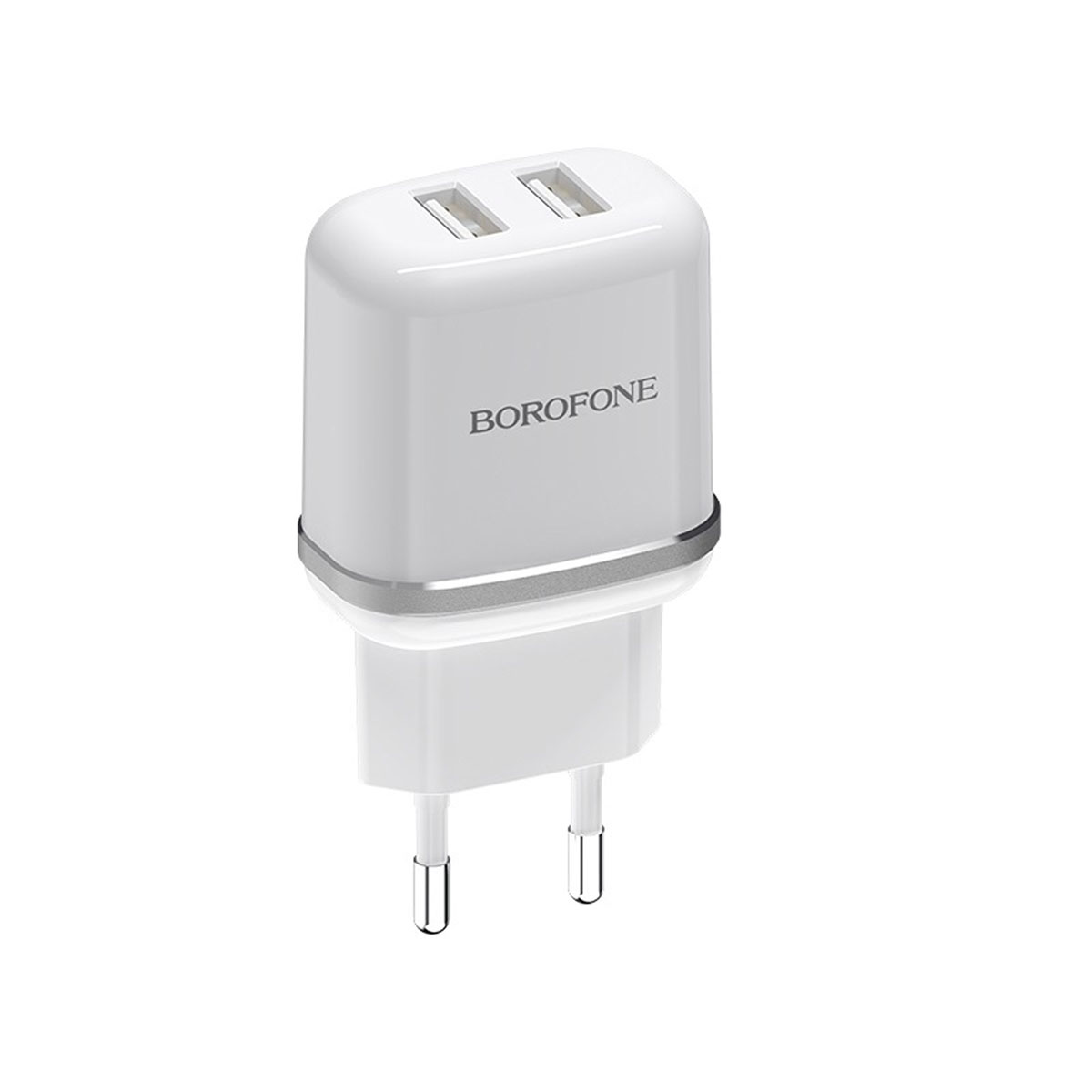 BOROFONE BA25A Outstanding, сетевое зарядное устройство с двумя USB портами, цвет белый. BOROFONE BA25A Outstanding, сетевое зарядное устройство с двумя USB портами, цвет белый.