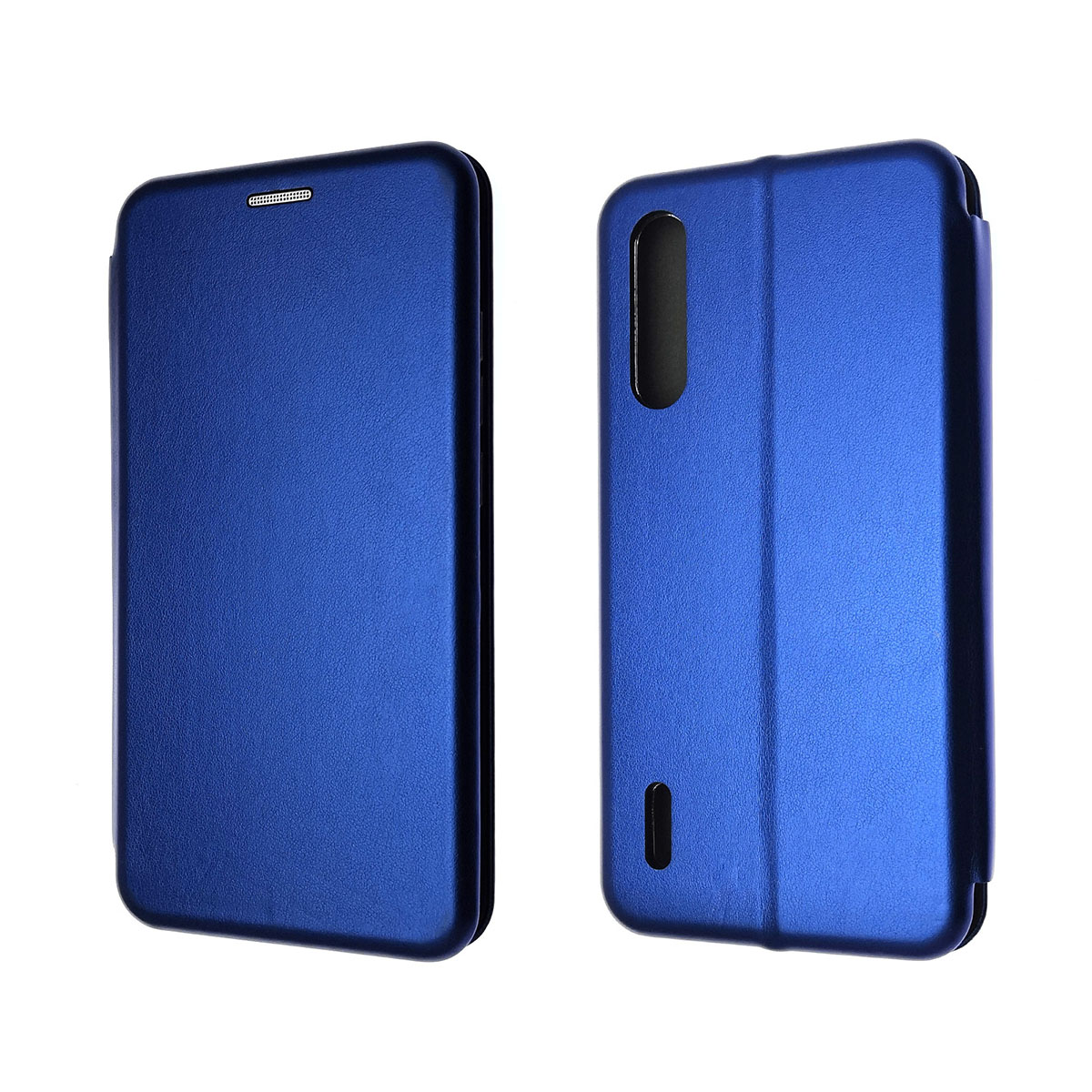 Чехол книжка STYLISH для XIAOMI Mi A3, Mi CC9E, экокожа, визитница, цвет темно синий.
