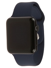 Ремешок для Apple Watch спортивный "Sport", размер 42-44 mm, цвет темно синий.