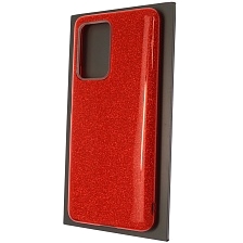 Чехол накладка SHINE для XIAOMI 11T, 11T Pro, силикон, блестки, цвет красный