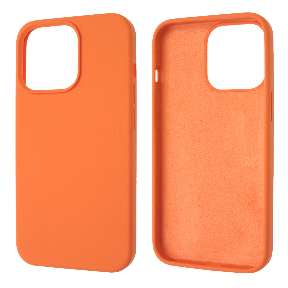 Чехол накладка Silicon Case для APPLE iPhone 13 Pro (6.1), силикон, бархат, цвет коралловый Чехол накладка Silicon Case для APPLE iPhone 13 Pro (6.1), силикон, бархат, цвет коралловый