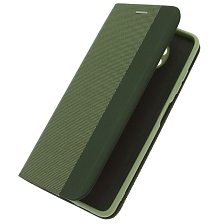 Чехол книжка MESH для XIAOMI POCO X3, POCO X3 Pro, текстиль, силикон, бархат, визитница, цвет зеленый Чехол книжка MESH для XIAOMI POCO X3, POCO X3 Pro, текстиль, силикон, бархат, визитница, цвет зеленый