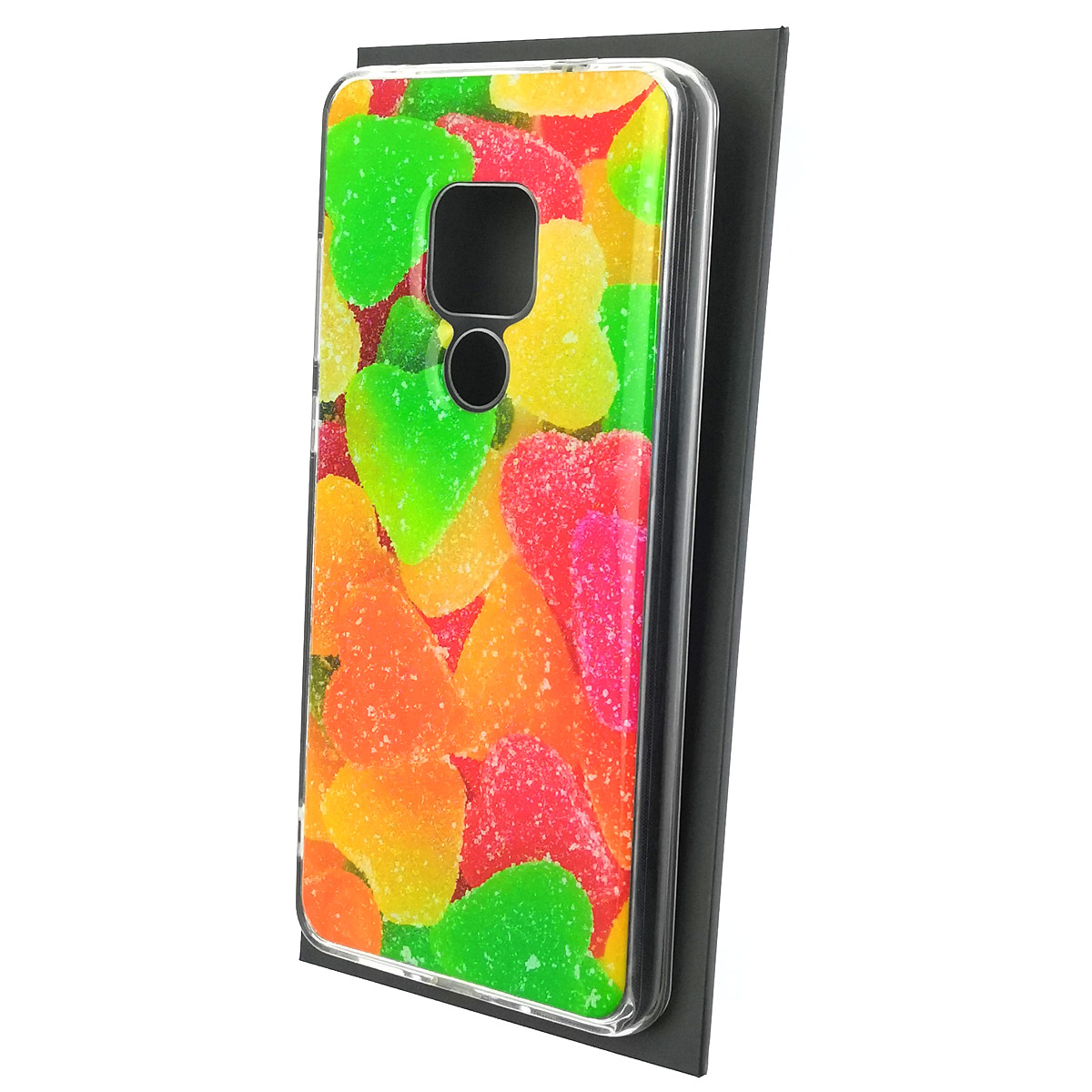 Чехол накладка для HUAWEI Mate 20, силикон, глянцевый, блестки, рисунок Мармеладки