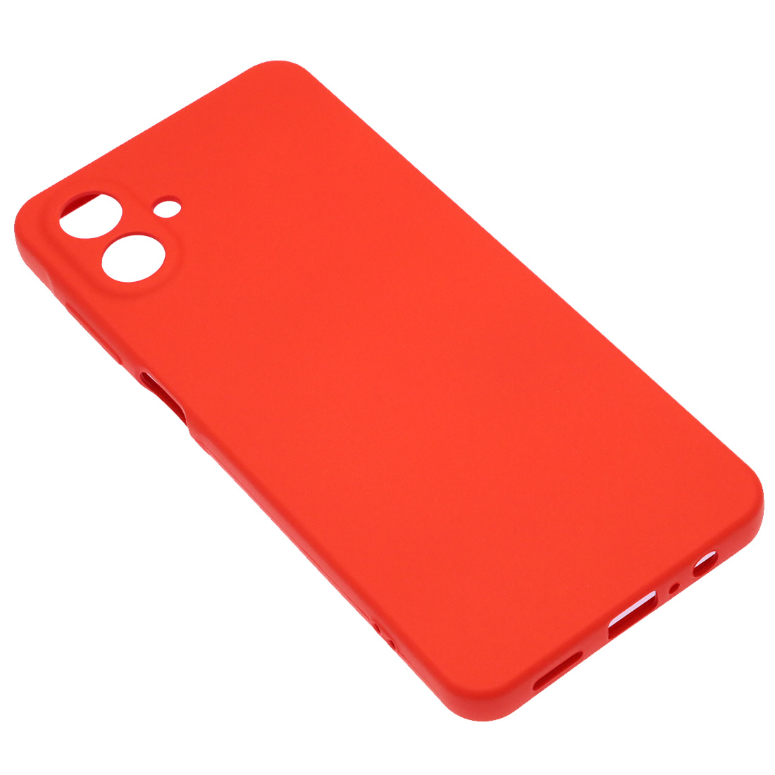 Чехол накладка Silicon Cover для SAMSUNG Galaxy A07, защита камеры, силикон, бархат, цвет красный