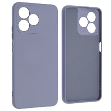 Чехол накладка NANO для Realme C51, Realme C53, Realme Note 50, защита камеры, силикон, бархат, цвет космический серый Чехол накладка NANO для Realme C51, Realme C53, Realme Note 50, защита камеры, силикон, бархат, цвет космический серый