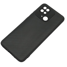 Чехол накладка для XIAOMI Redmi 10C, POCO C40, силикон, карбон, цвет черный Чехол накладка для XIAOMI Redmi 10C, POCO C40, силикон, карбон, цвет черный