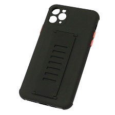 Чехол накладка LADDER NANO для APPLE iPhone 11 PRO MAX, силикон, держатель, цвет черный Чехол накладка LADDER NANO для APPLE iPhone 11 PRO MAX, силикон, держатель, цвет черный
