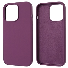 Чехол накладка Silicon Case для APPLE iPhone 13 Pro (6.1), силикон, бархат, цвет фиолетовый Чехол накладка Silicon Case для APPLE iPhone 13 Pro (6.1), силикон, бархат, цвет фиолетовый