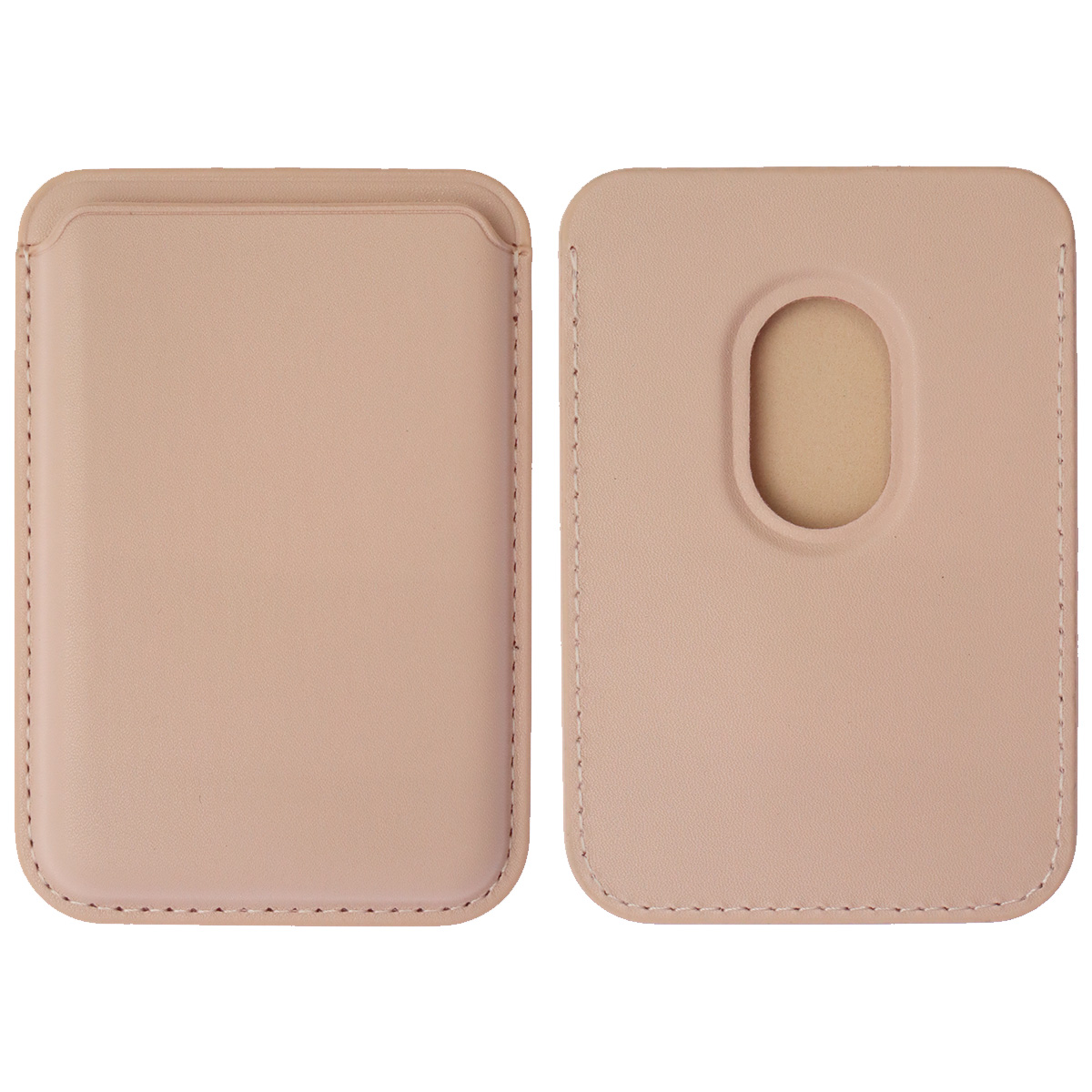 Чехол картхолдер Leather Wallet MagSafe на смартфон APPLE для банковских карт, экокожа, цвет розовый Чехол картхолдер Leather Wallet MagSafe на смартфон APPLE для банковских карт, экокожа, цвет розовый
