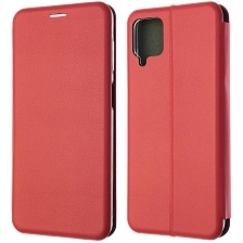 Чехол книжка STYLISH для SAMSUNG Galaxy A12 (SM-A125), M12 (SM-M127F), экокожа, визитница, цвет красный