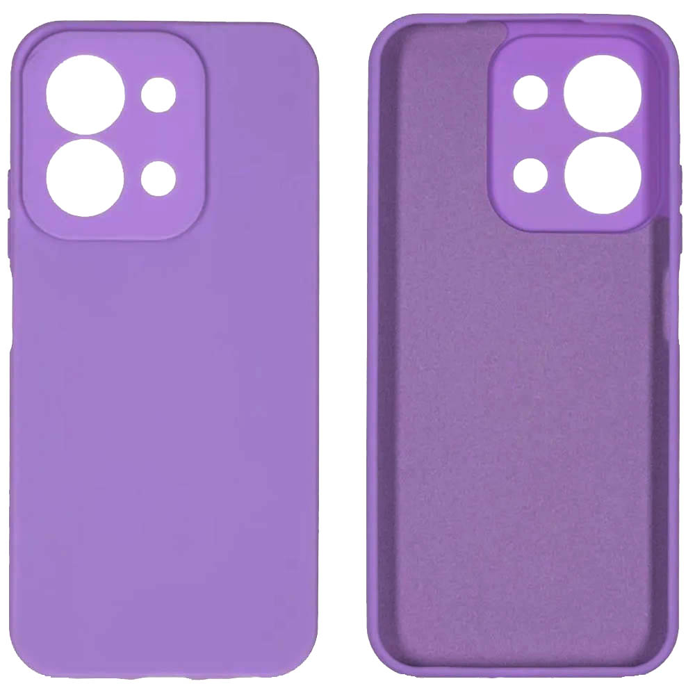 Чехол накладка NANO для XIAOMI Redmi 15C, POCO C85, защита камеры, силикон, бархат, цвет сиреневый