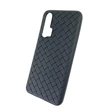 Чехол накладка для HUAWEI Honor 20 Pro, силикон, плетение, цвет черный.