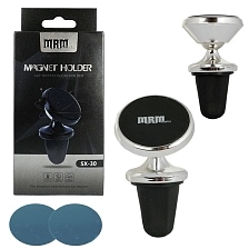 Автомобильный магнитный держатель MRM SX-30 для смартфона, цвет серебристый Автомобильный магнитный держатель MRM SX-30 для смартфона, цвет серебристый