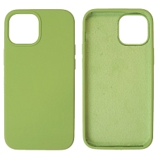 Чехол накладка Silicon Case для APPLE iPhone 13 mini (5.4), силикон, бархат, цвет фисташковый Чехол накладка Silicon Case для APPLE iPhone 13 mini (5.4), силикон, бархат, цвет фисташковый