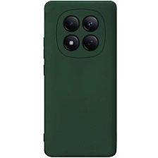 Чехол накладка NANO для XIAOMI Redmi Note 15 Pro, защита камеры, силикон, бархат, цвет темно зеленый