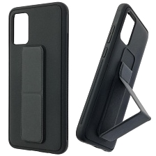 Чехол накладка L NANO для SAMSUNG Galaxy A02S (SM-A025F), силикон, держатель, цвет черный