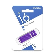 Флешка USB 2.0 16Gb Smart Buy Quartz, цвет пурпурный