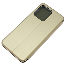 Чехол книжка STYLISH для TECNO Spark GO 2, INFINIX Smart 10, экокожа, визитница, цвет золотистый