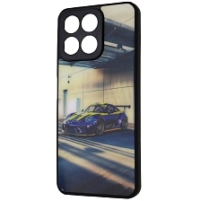 Чехол накладка для Honor X7c, пластик, силикон, защита камеры, рисунок Порше