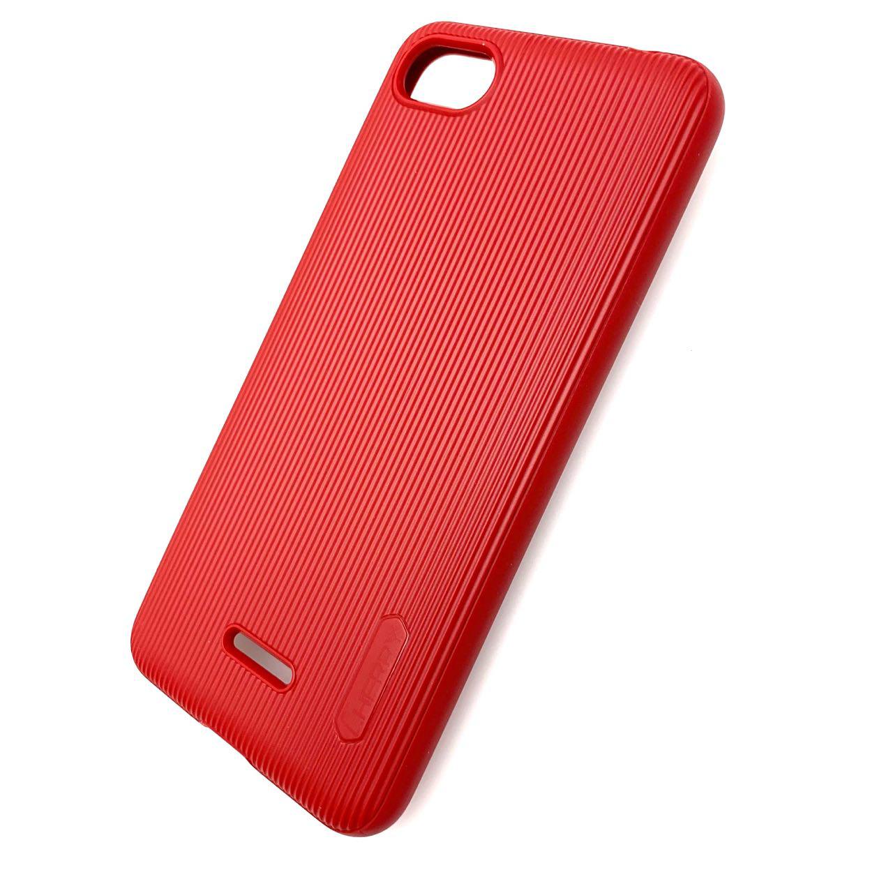 Чехол накладка Cherry для XIAOMI Redmi 6A, силикон, цвет темно красный
