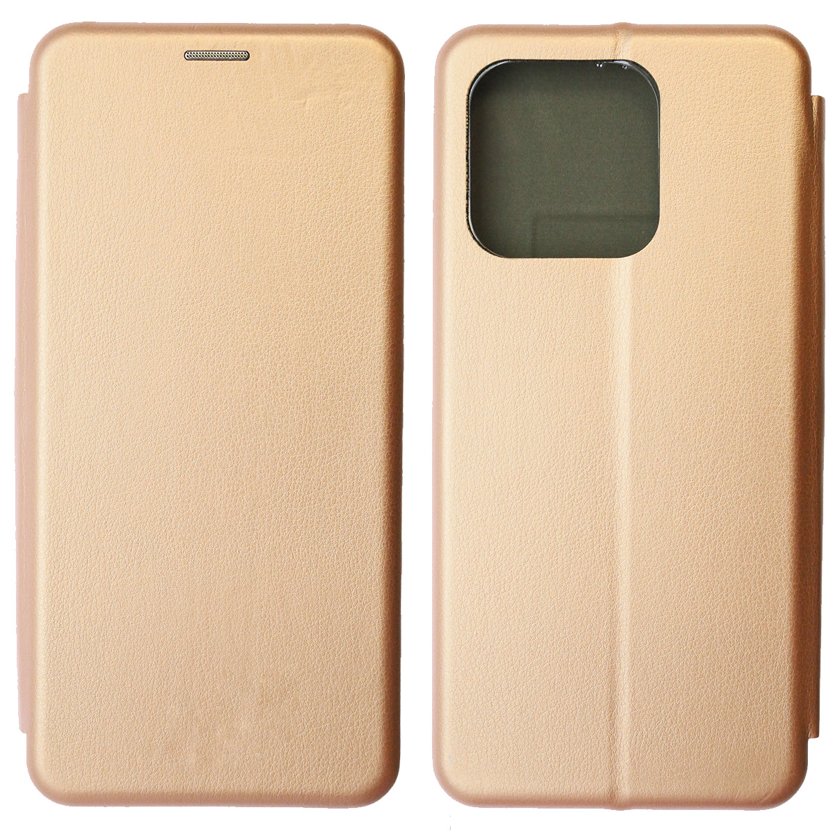 Чехол книжка STYLISH для XIAOMI Redmi 12C, POCO C55, экокожа, визитница, цвет розовое золото Чехол книжка STYLISH для XIAOMI Redmi 12C, POCO C55, экокожа, визитница, цвет розовое золото