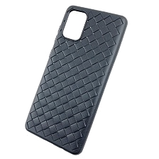 Чехол накладка для SAMSUNG Galaxy S20 (SM-G980), силикон, плетенный, цвет черный. Чехол накладка для SAMSUNG Galaxy S20 (SM-G980), силикон, плетенный, цвет черный.