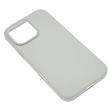 Чехол накладка Silicone Case для APPLE iPhone 16 Pro Max, силикон, бархат, цвет белый
