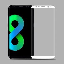 Защитное стекло 2D для Samsung S8 Plus в техпаке, цвет белый.