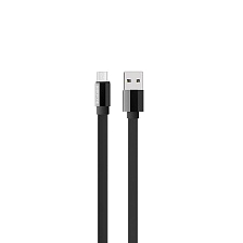 Кабель BOROFONE BU8 Glory Micro USB, 2.4A, длина 1.2 метра, силикон, плоский, цвет черный Кабель BOROFONE BU8 Glory Micro USB, 2.4A, длина 1.2 метра, силикон, плоский, цвет черный