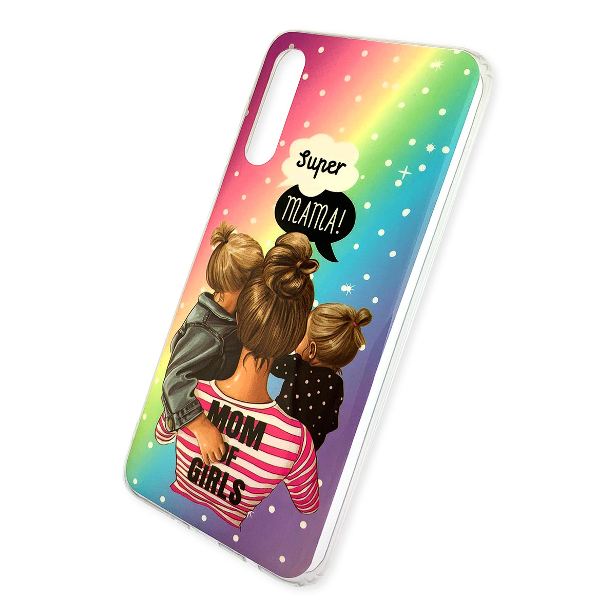Чехол накладка Vinil для SAMSUNG Galaxy A50 (SM-A505), A30s (SM-A307), A50s (SM-A507), силикон, глянец, рисунок Super MAMA MOM OF GIRLS.