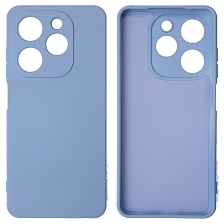 Чехол накладка NANO для TECNO Spark 20, TECNO Spark 20C, силикон, бархат, цвет васильковый